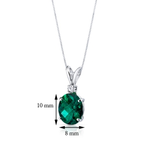 Emerald Gemstone Pendant Necklace - Peora Jewelry