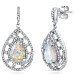 Opal Sterling Silver Earrings
