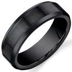 Men's Black Ceramic Wedding Band Ring